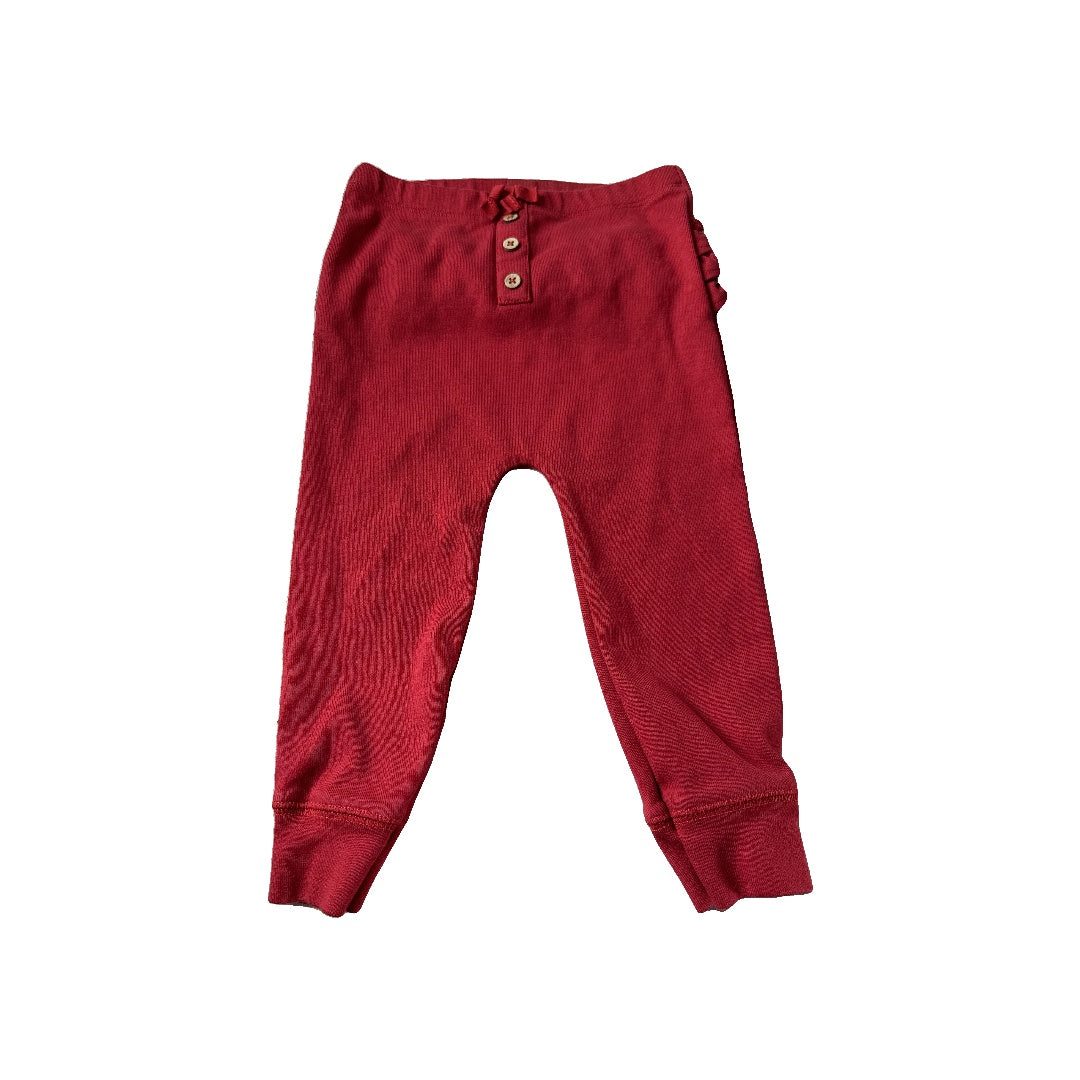 Oliver & Rain Girls Red Pants Size: 24 months Red