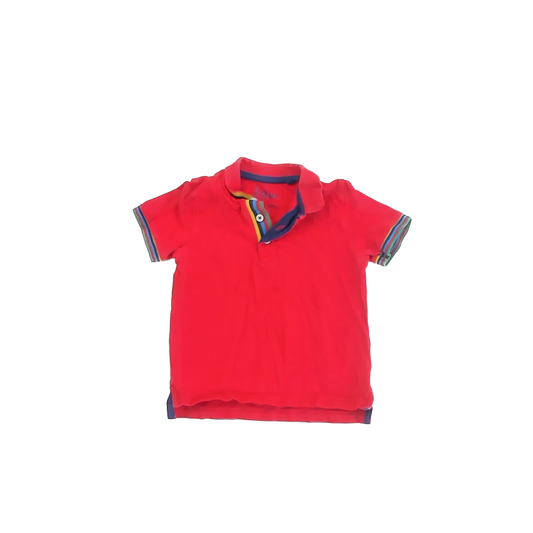 Boden Boys Red Polo Shirt Size: 3-4T Red