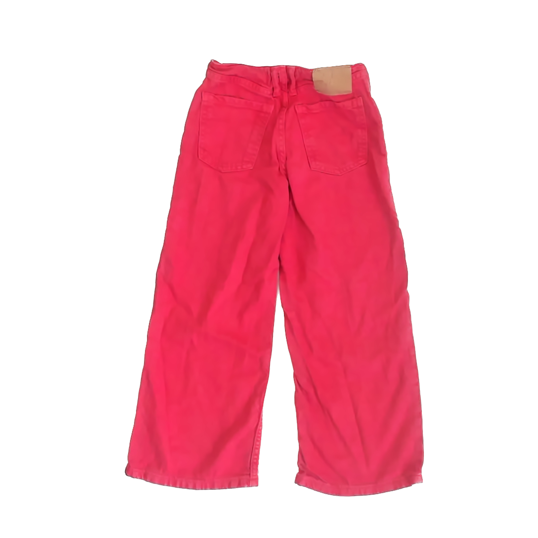 Zara Girls Red Jeans Size: 7 Years Red