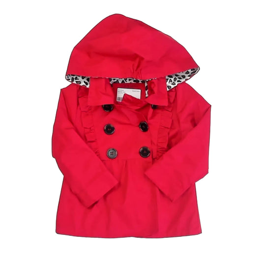 Pink Platinum Girls Red Rain Coat Size: 24 Months Red