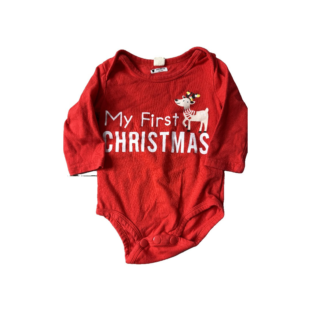 Unisex Red Onesie Size: 6-12 months Red