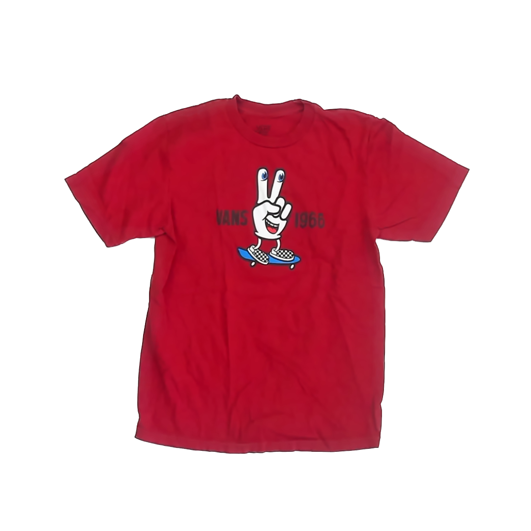 Vans Boys Red T-Shirt Size: YMD 10-12 Years Red