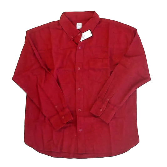 Gap Boys Red Button Down Long Sleeve Size: 10 Years Red