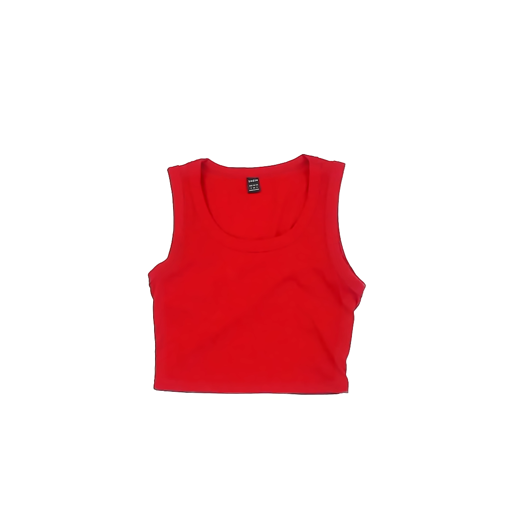 Shein Girls Red Tank Top Size: S Red