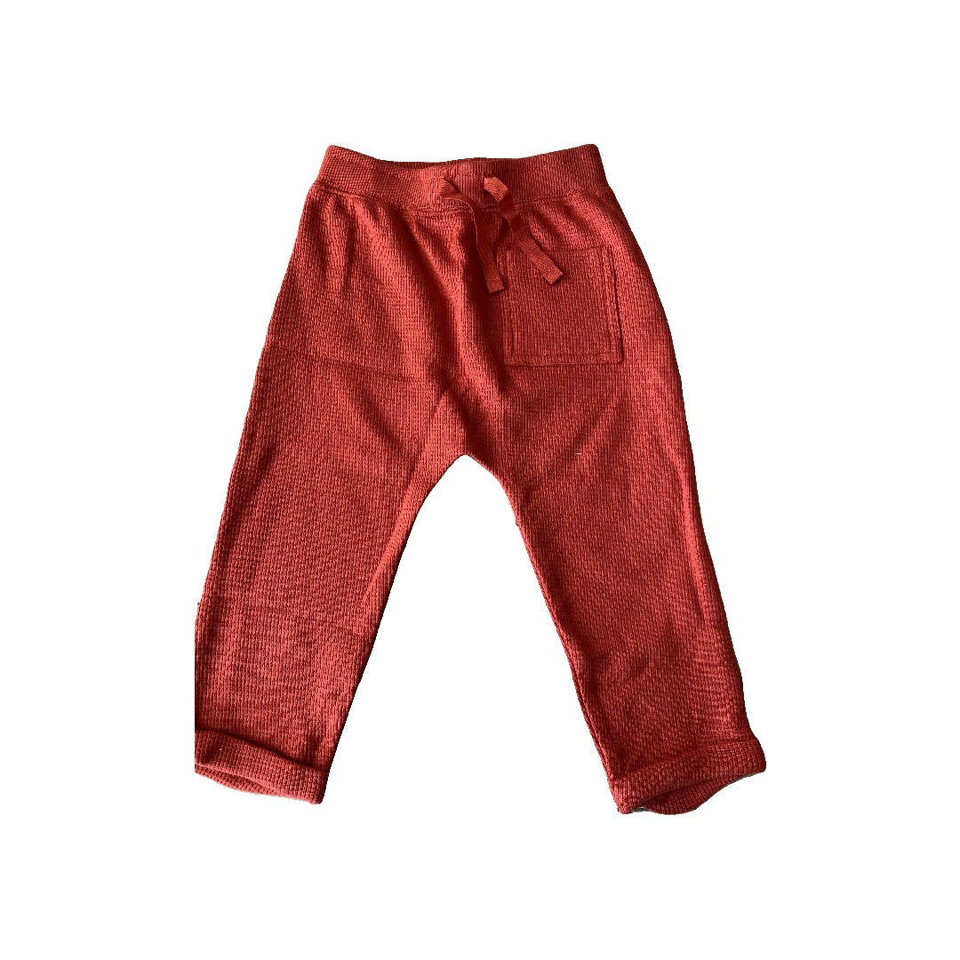 Oliver & Rain Unisex Red Pants Size: 12M Red