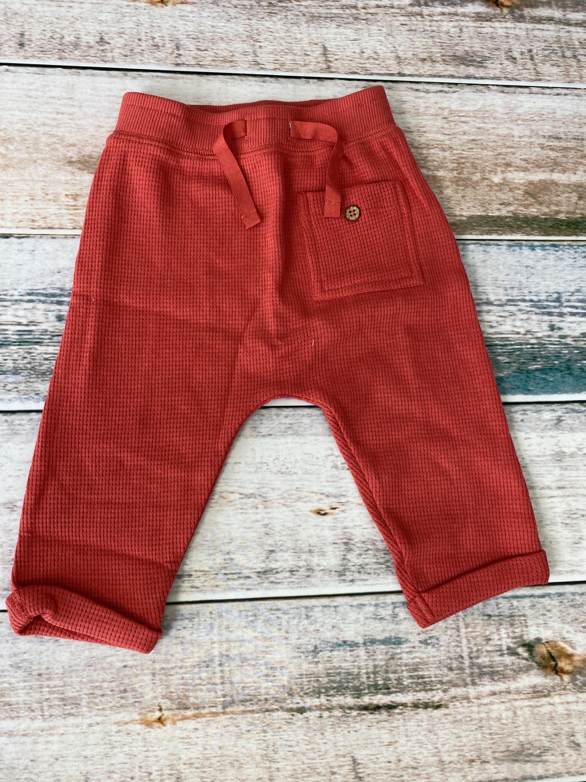 Oliver & Rain Unisex Red Pants Size: 6 months Red