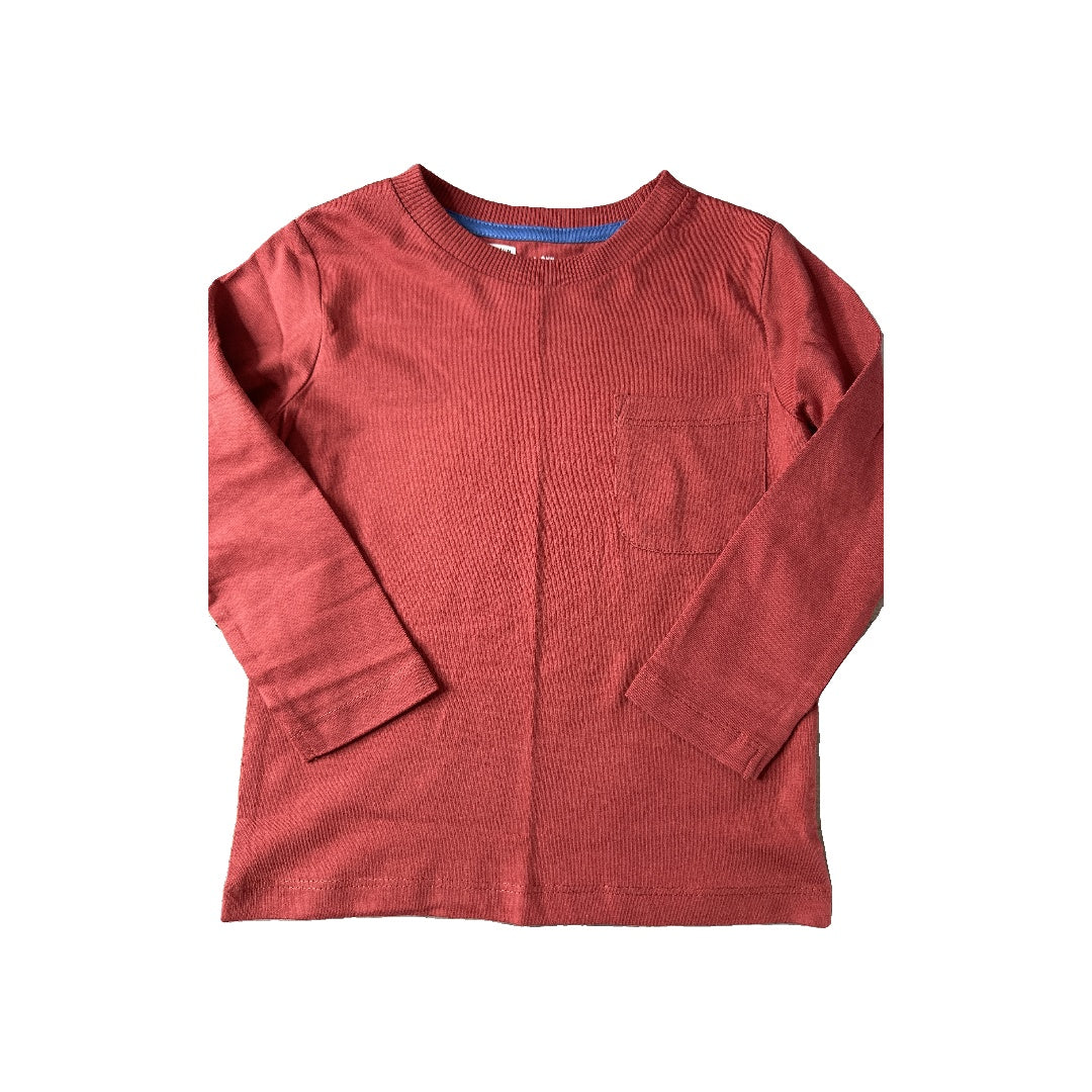 Mightly Unisex Red Long Sleeve T-Shirt Size: 3T Red