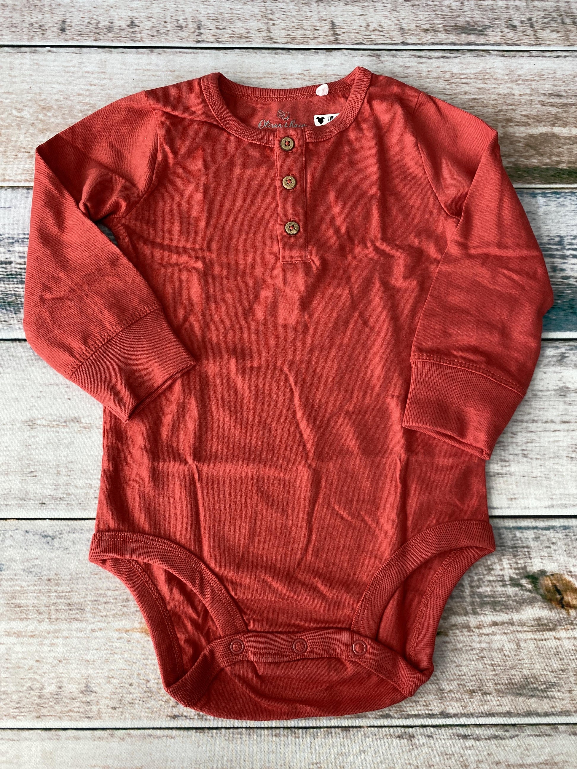 Oliver & Rain Unisex Red Onesie Size: 18 months Red