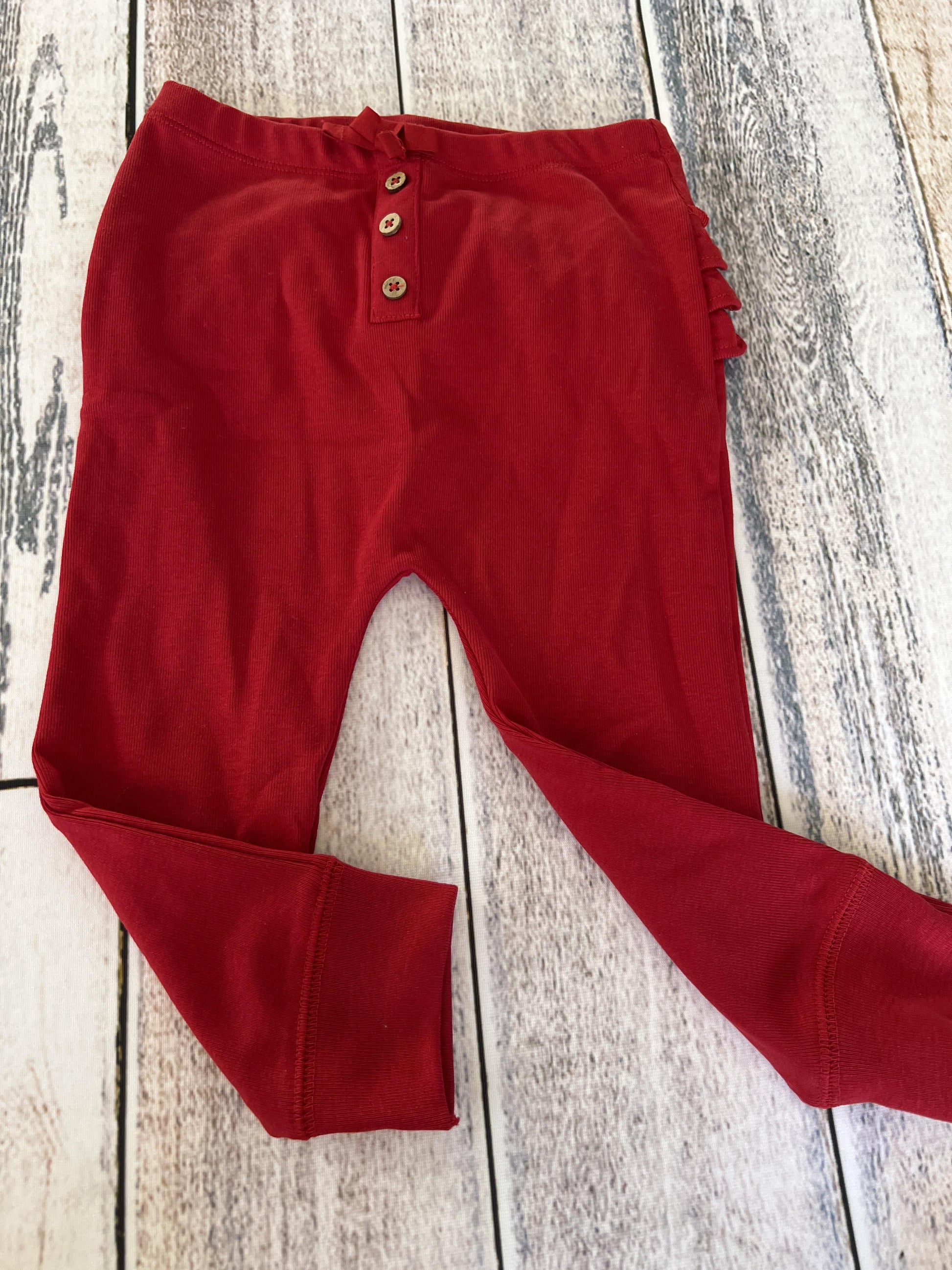 Oliver & Rain Girls Red Pants Size: 24 months Red