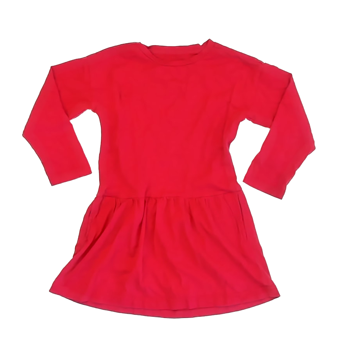 Primary Girls Red Dress Size: 4-5T Red