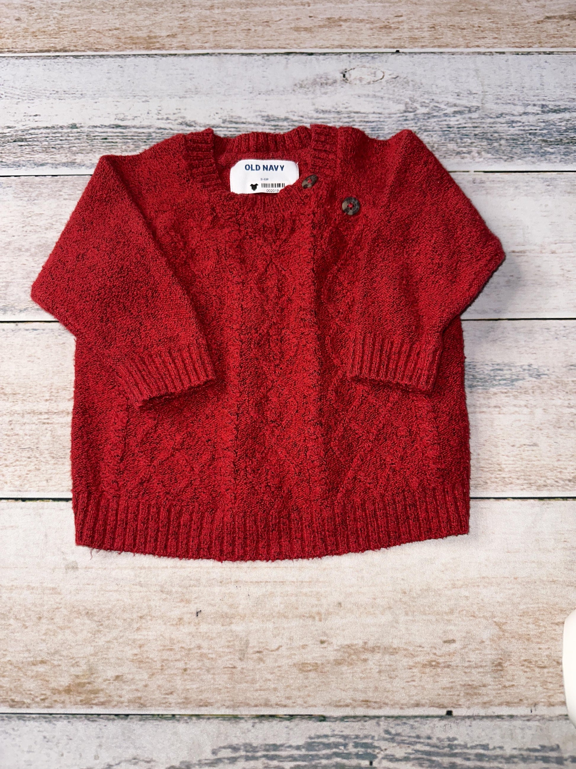 Old Navy Unisex Red Sweater Size: 3-6 months Red