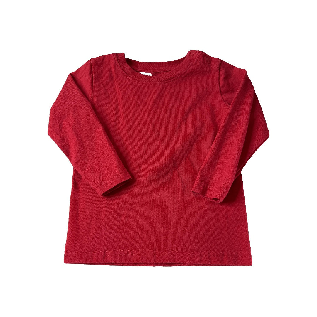 Primary Unisex Red Long Sleeve T-Shirt Size: 12-18 months Red