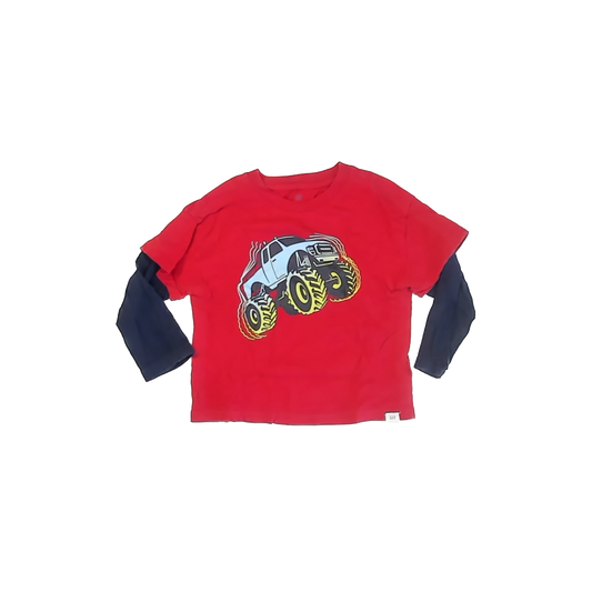Gap Boys Red Long Sleeve T-Shirt Size: 3T Red
