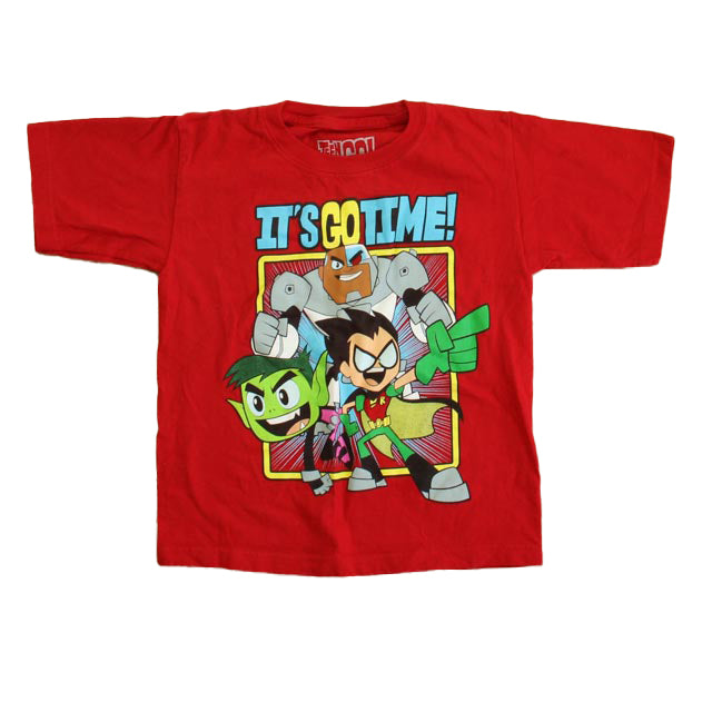 Teen Titans Boys Red T-Shirt Size: 4-5T