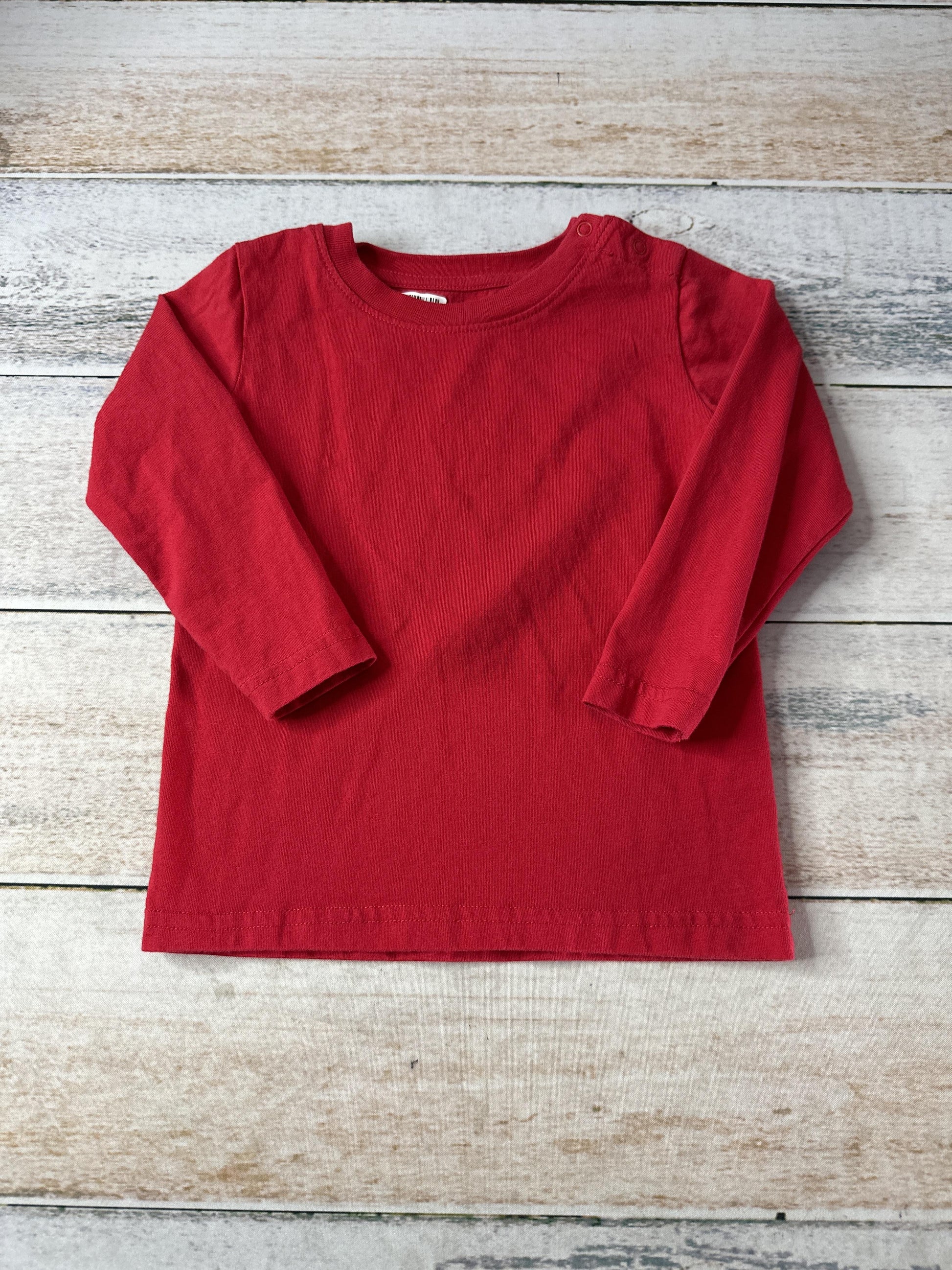 Primary Unisex Red Long Sleeve T-Shirt Size: 12-18 months Red