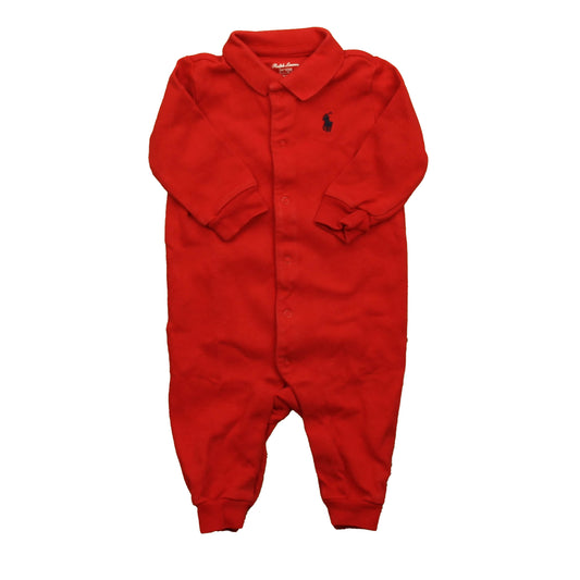 Ralph Lauren Girls Red Long Sleeve Outfit Size: 6 Months Red