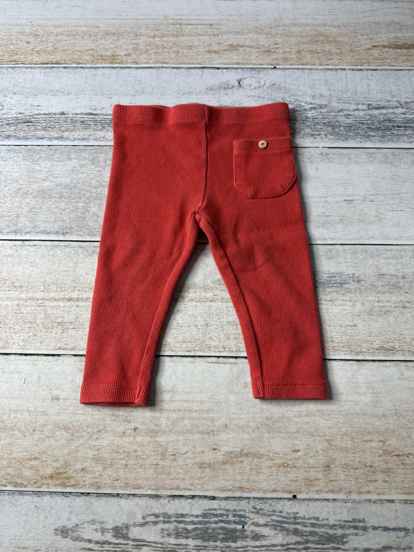 Zara Unisex Red Pants Size: 9 months Red