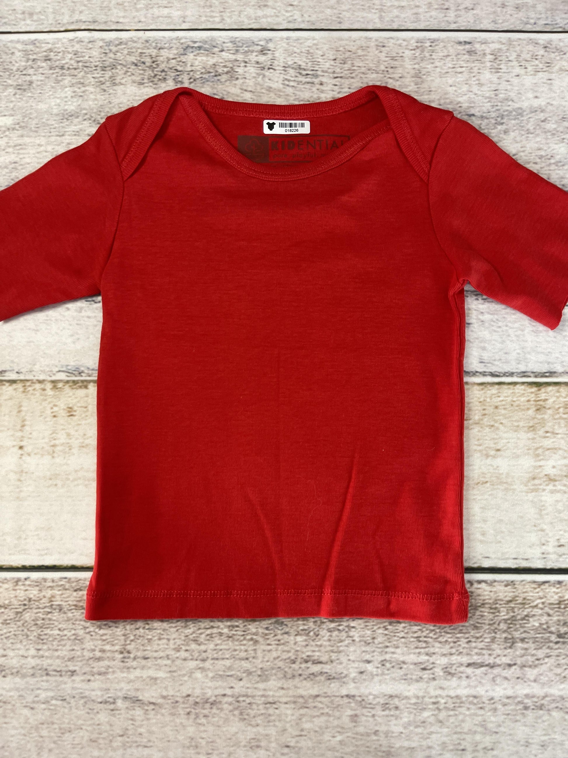 Kidential Unisex Red T-Shirt Size: 12-18 months Red