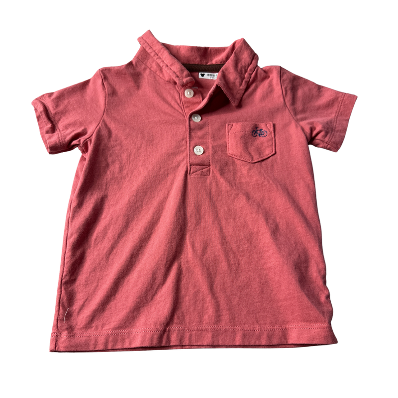 Carters Boys Red Polo Shirt Size: 18-24 months Red