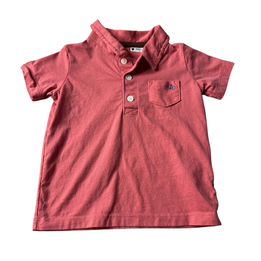Carters Boys Red Polo Shirt Size: 18-24 months Red