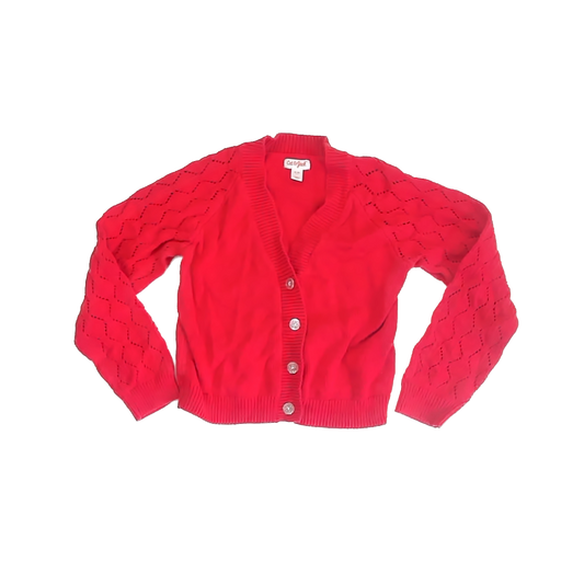 Cat & Jack Girls Red Cardigan Size: 8 Years Red