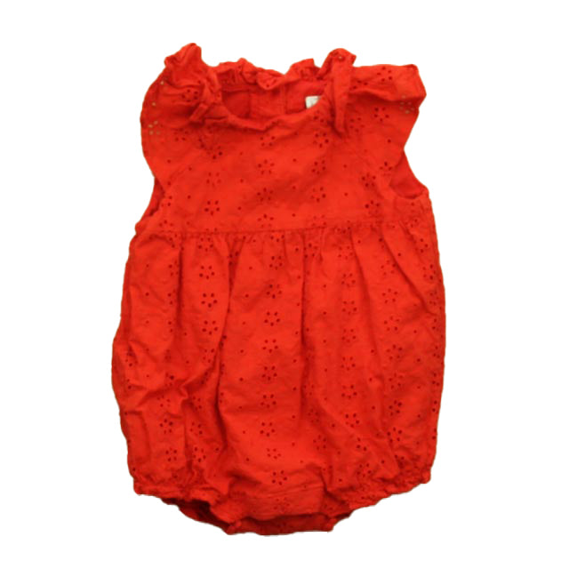Janie and Jack Girls Red Romper Size: 18-24 Months Red