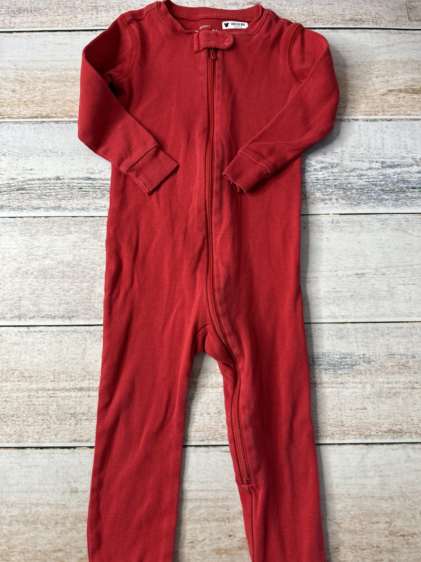 Primary Unisex Red Pajamas Size: 18-24 months Red