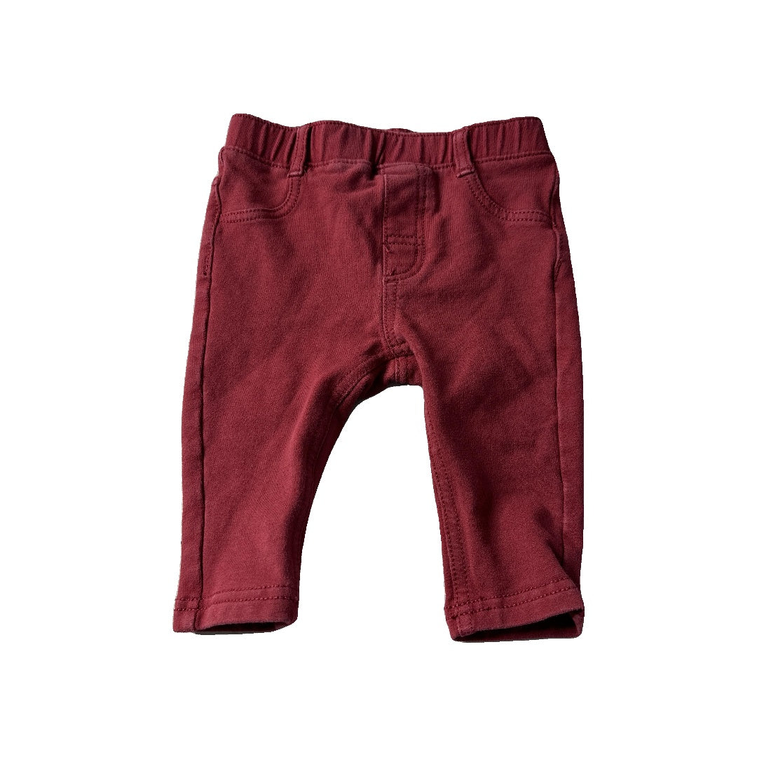 H&M Unisex Red Pants Size: 3-6 months Red