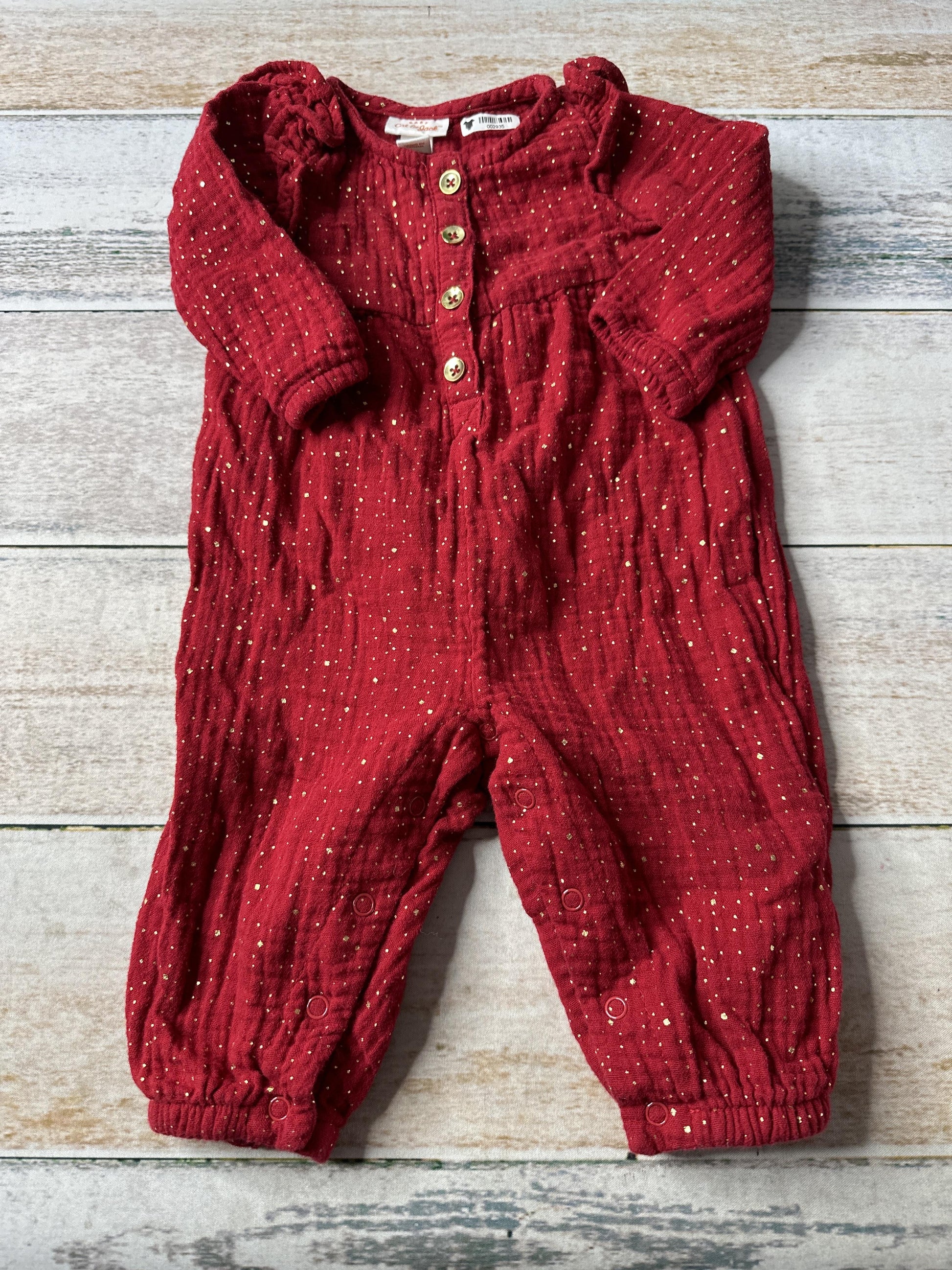 Cat & Jack Girls Red Long Sleeve Outfit Size: 3-6 months Red