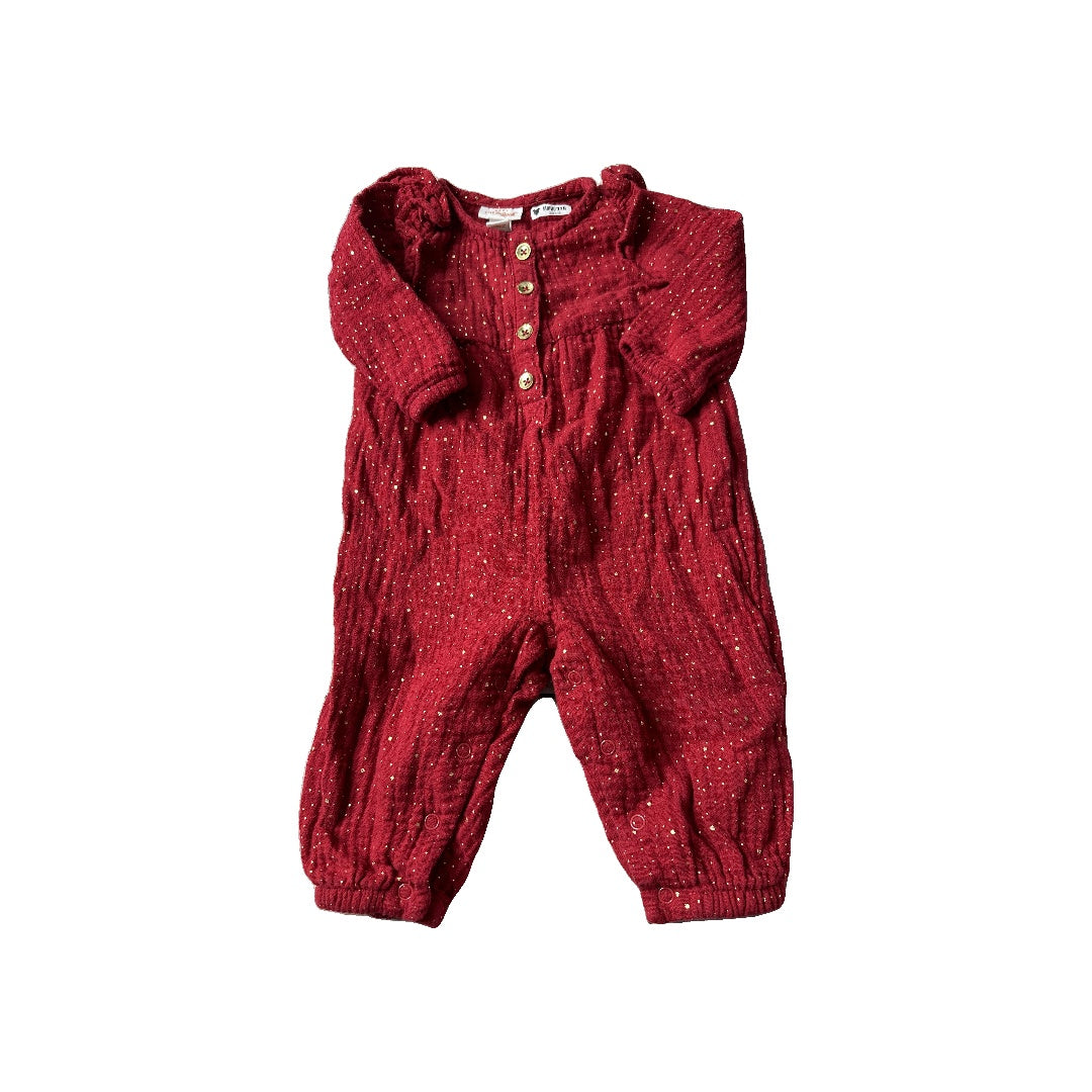 Cat & Jack Girls Red Long Sleeve Outfit Size: 3-6 months Red