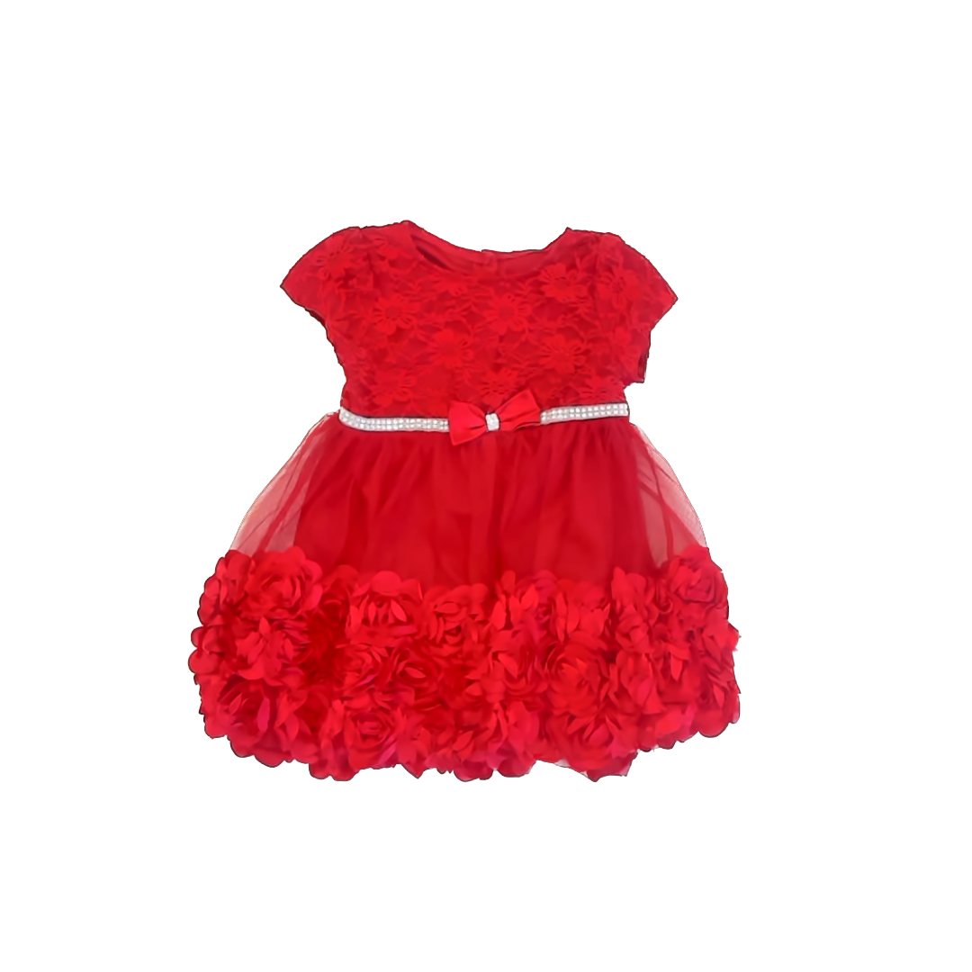 Nannette Baby Girls Red Special Occasion Dress Size: 4T Red