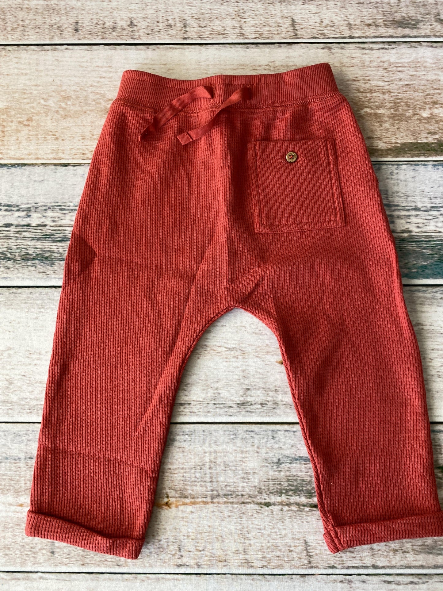 Oliver & Rain Unisex Red Pants Size: 12M Red