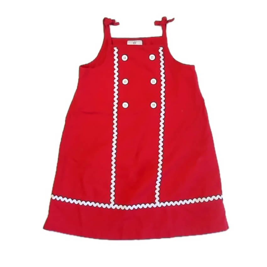Hanna Andersson Girls Red Dress Size: 5T Red