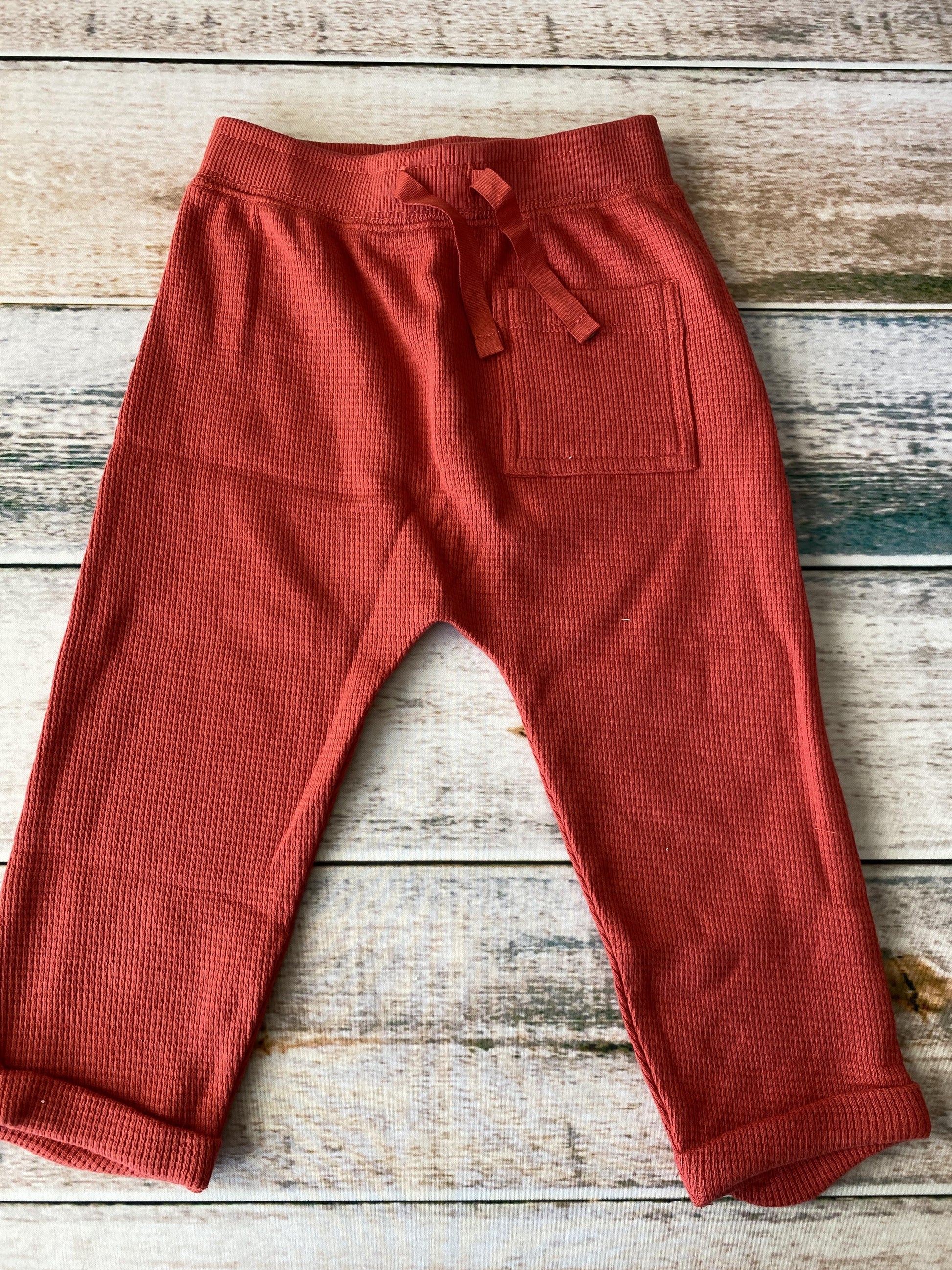 Oliver & Rain Unisex Red Pants Size: 12M Red