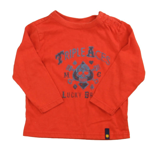 Lucky Brand Boys Red Long Sleeve T-Shirt Size: 18 Months Red