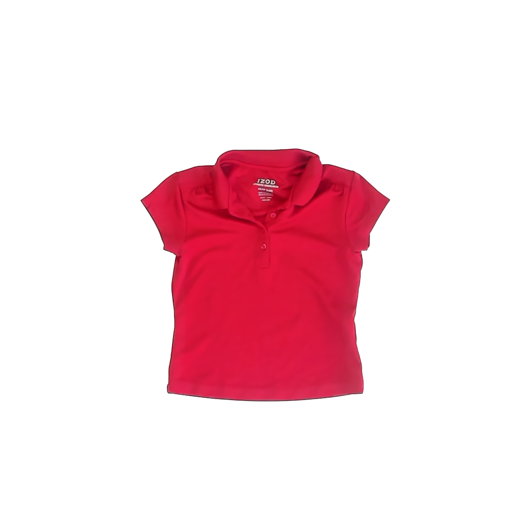 Izod Girls Red Polo Shirt Size: 6 Years Red