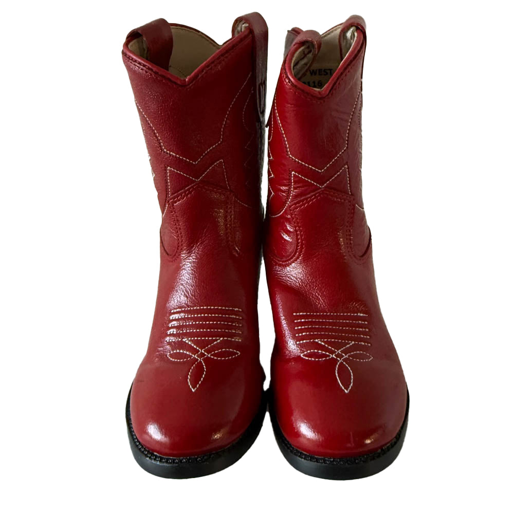 Old West Unisex Red Boots Size: 6.5 Toddler