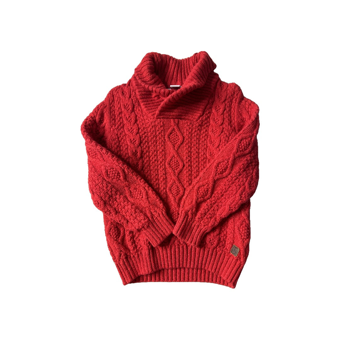 Janie and Jack Unisex Red Sweater Size: 4T Red