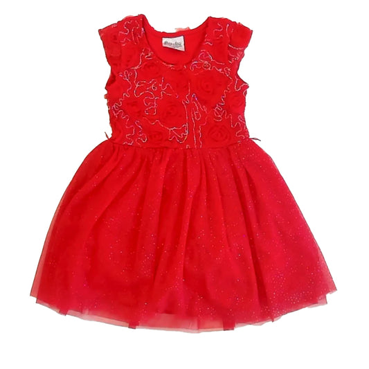 Beautees Girls Red Special Occasion Dress Size: 2T Red