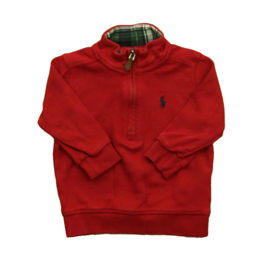 Ralph Lauren Boys Red Long Sleeve Shirt Size: 12 Months