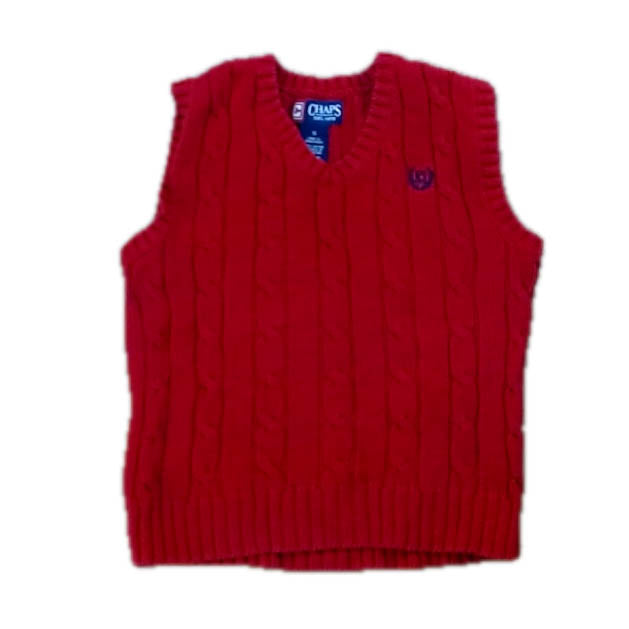 Chaps Boys Red Sweater Vest Size: 5T Red