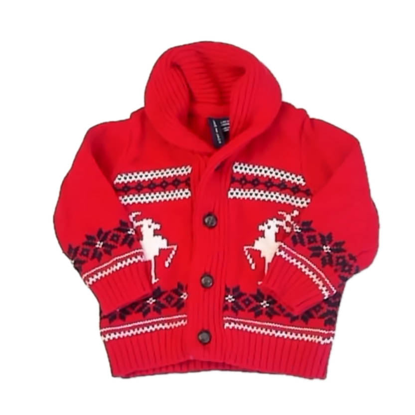 Janie and Jack Boys Red Sweater Size: 6-12 Months Red