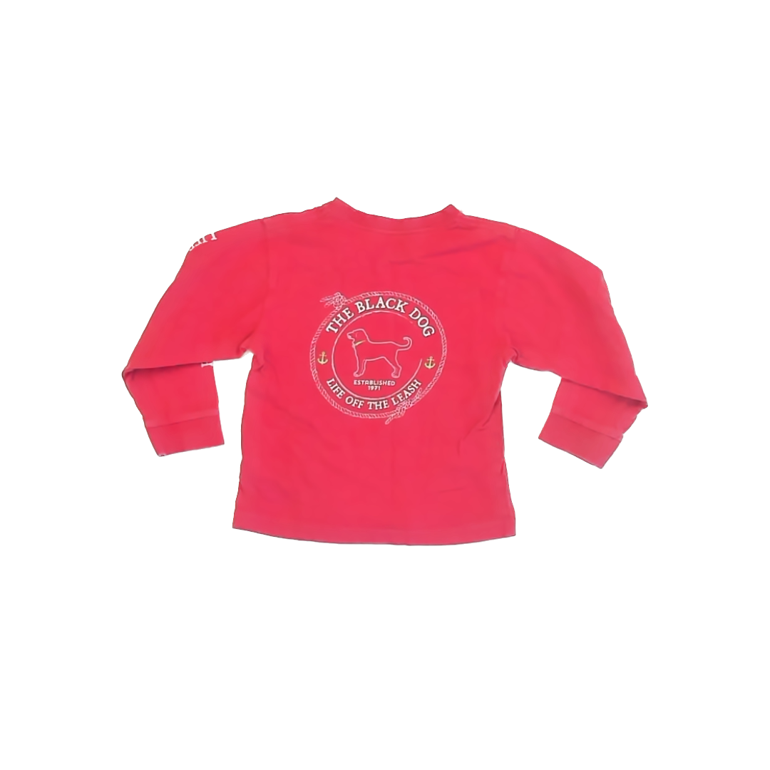 Black Dog Boys Red Long Sleeve T-Shirt Size: 2T Red