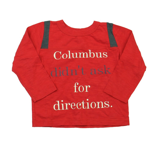 Peek Boys Red Long Sleeve Shirt Size: 12-18 Months Red