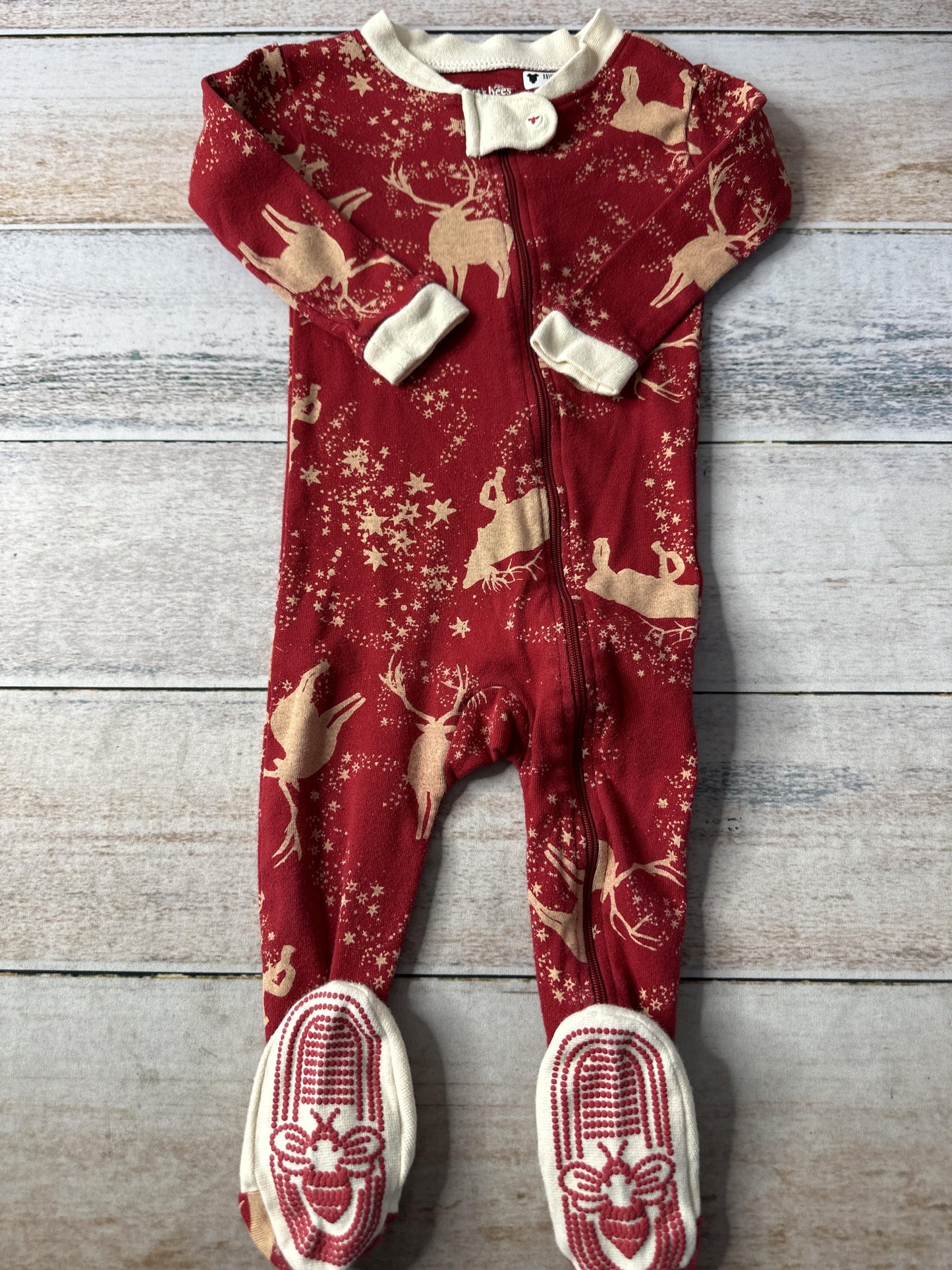 Burt's Bees Unisex Red Pajamas Size: 6-9 months Red