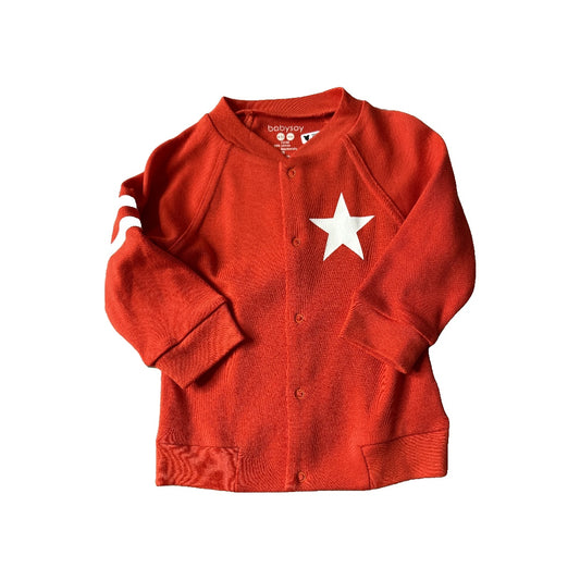Babysoy Unisex Red Sweater Size: 6-12 months Red