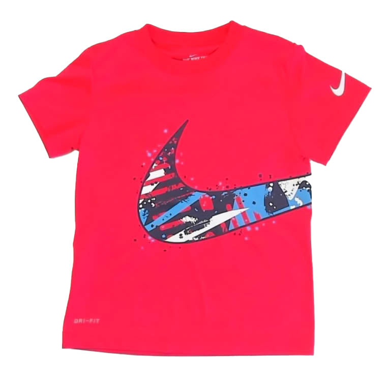 Nike Boys Red Athletic Top Size: 6 Years Red