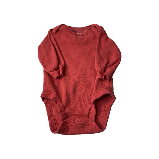 Carters Unisex Red Onesie Size: 6 months Red