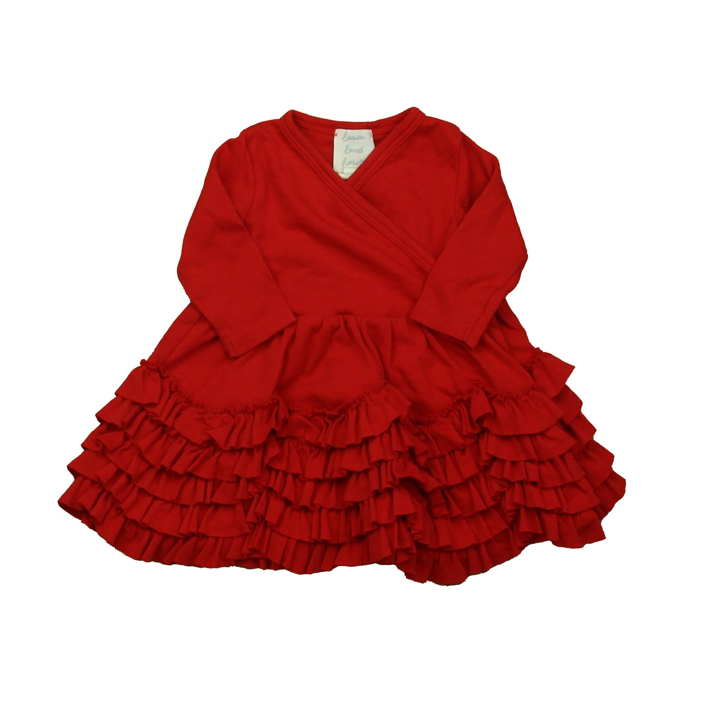Lemon Loves Layette Girls Red Dress Size: 3-6 Months Red