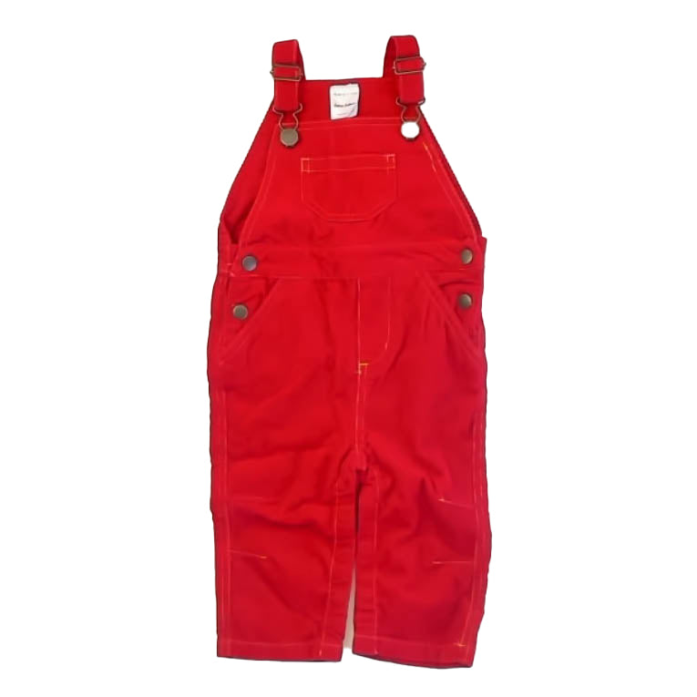 Hanna Andersson Boys Red Overalls Size: 12-18 Months Red